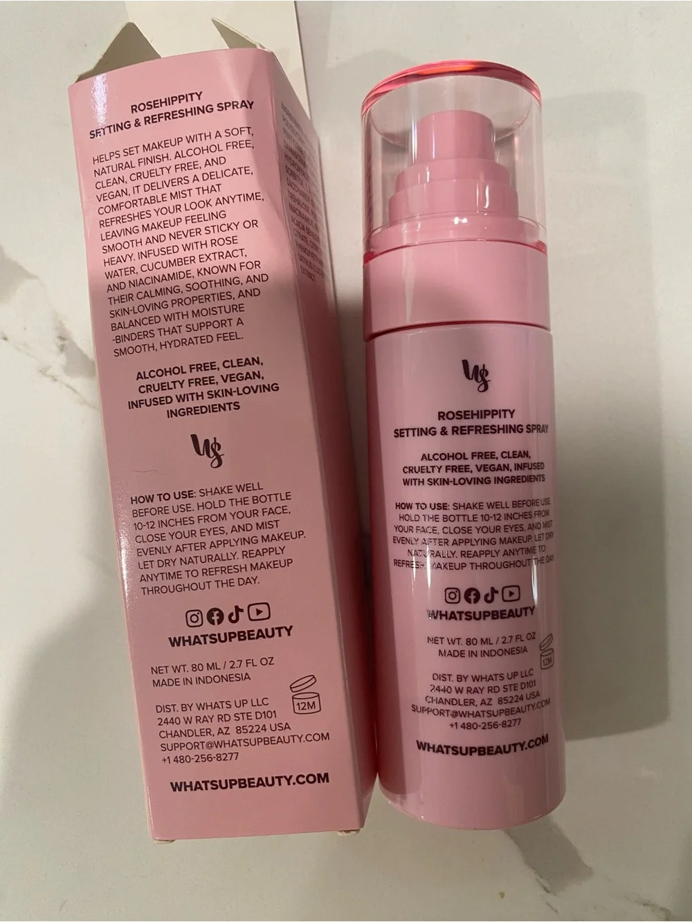 WHATS UP BEAUTY Rosehippity Setting & Refreshing Spray new in box
